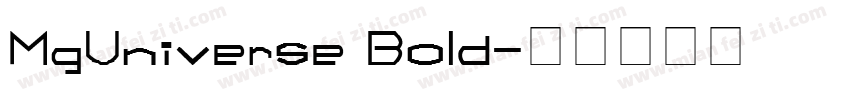 MgUniverse Bold字体转换